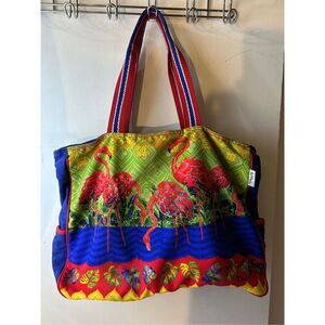 Paul Brent flamingo tote21"x15" zipper